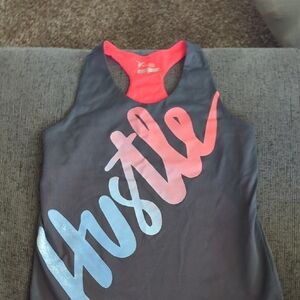 Old Navy Graphic Gray and Orange Sleeveless Tank Top